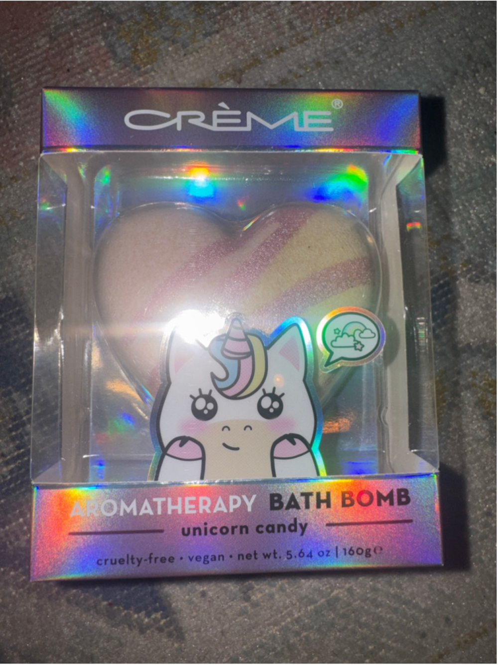 The Crème Shop Unicorn Candy Aromatherapy Bath Bomb One Size Pink Yellow